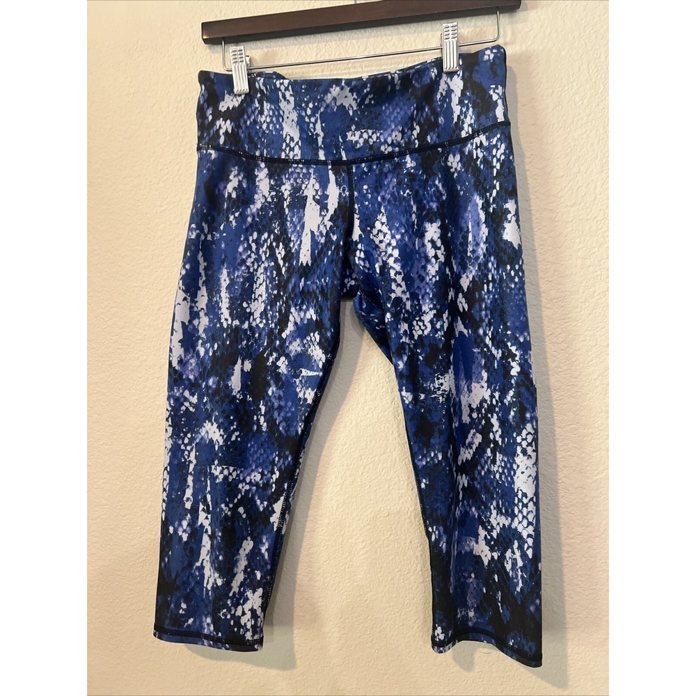 ALO Yoga Leggings Women  Electric BLUE Airbrush Snakeskin Print SMALL